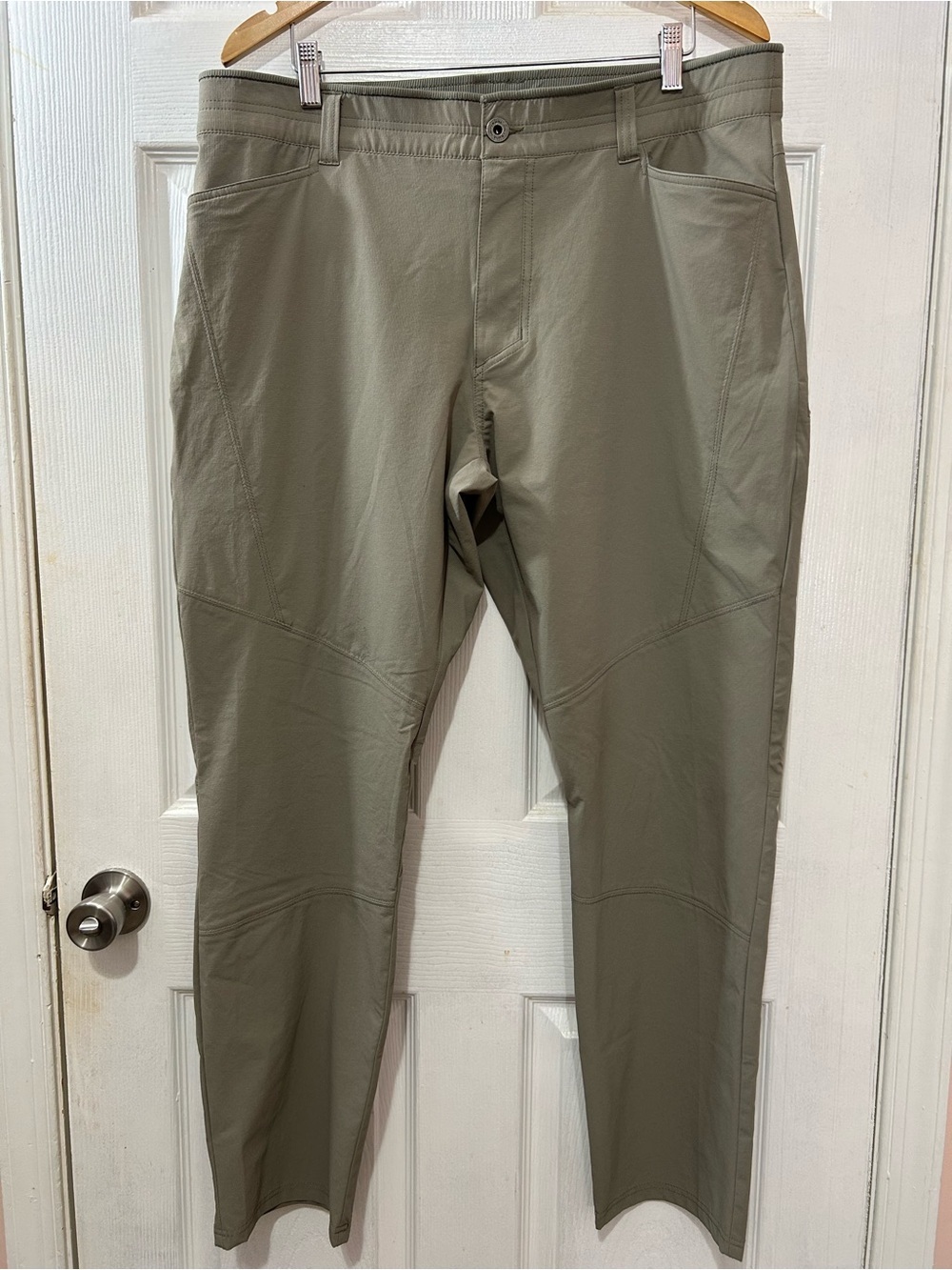 Kuhl Deceptr Men’s Pants 38x32 Olive Green Stretch Hiking Travel Gorpcore